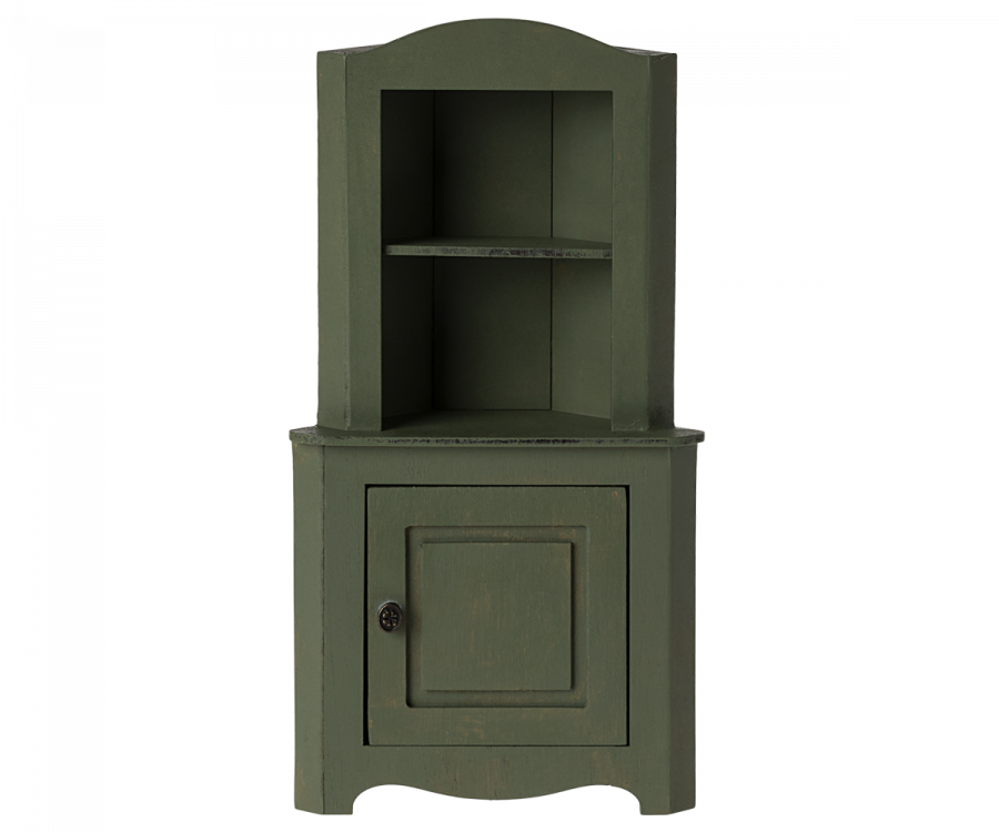 Miniature corner cabinet - Dark green