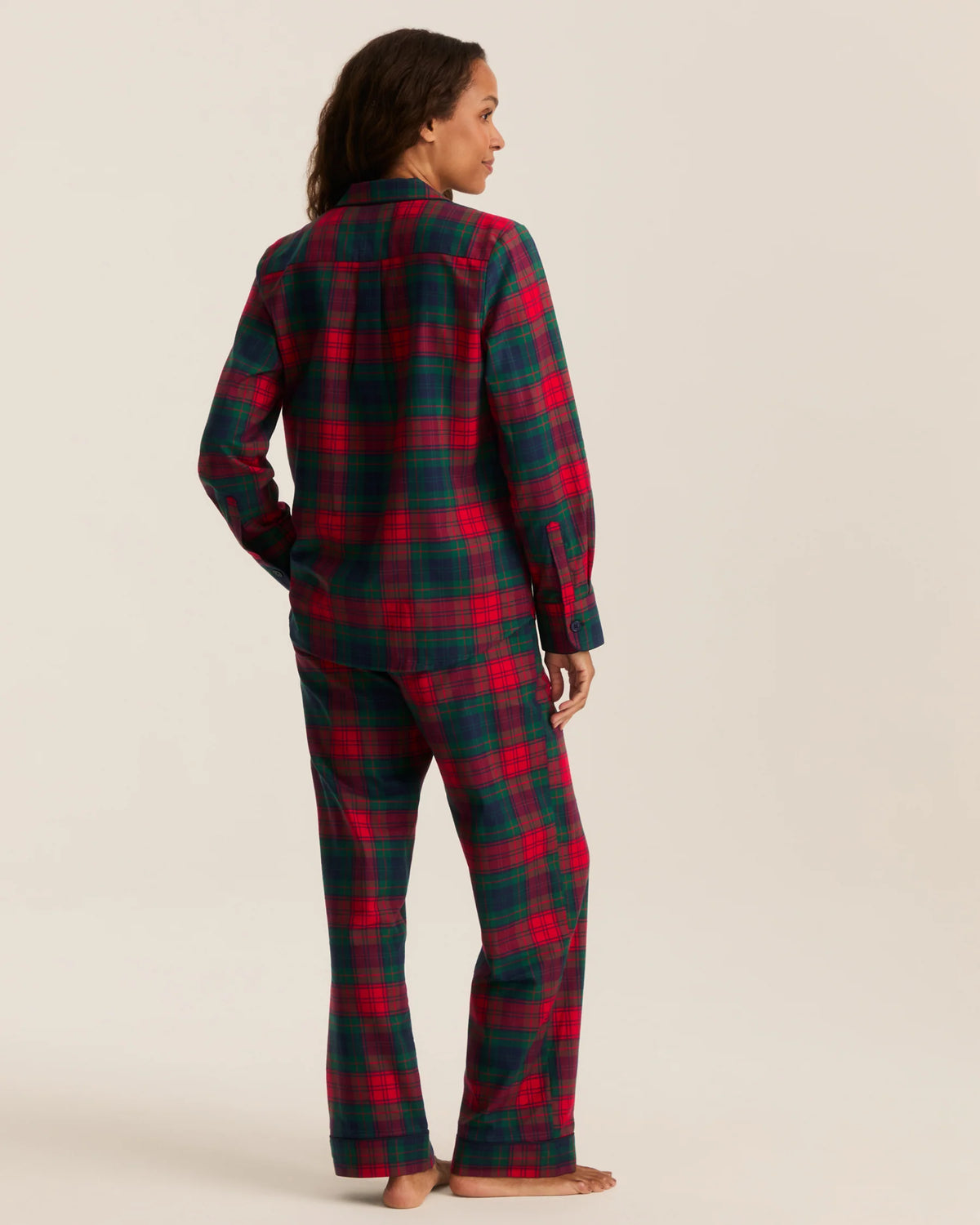 Women's Brushed Twill Pajama Set in St. James Tartan