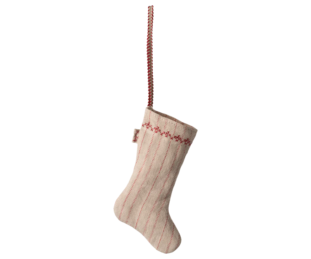 Stocking ornament, Stripe - Sand
