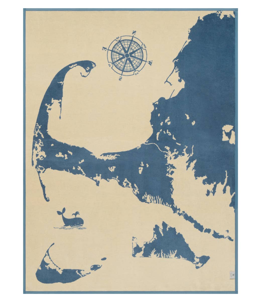 Cape and Islands Ocean Blue Blanket