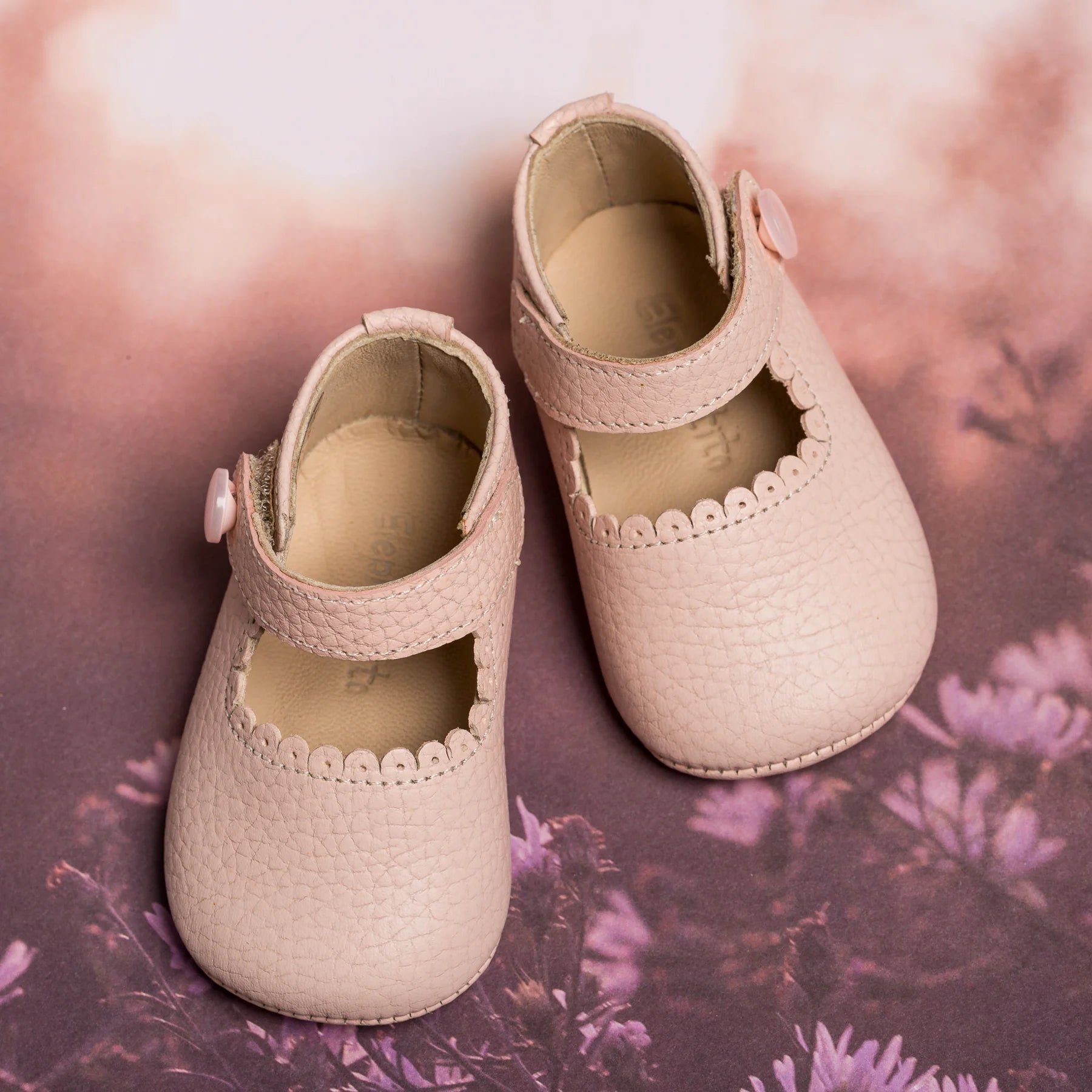 Baby Mary Janes Pink Leather F26