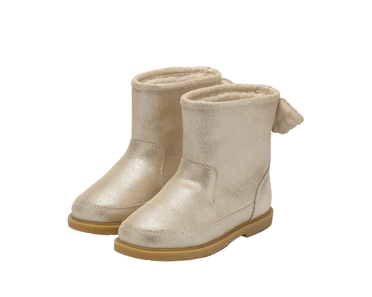 Angela Wing Boots Silver Metallic Leather F26