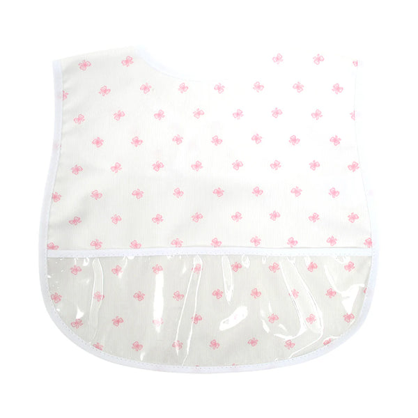 A stylish 3 Marthas Laminated Bib showing a trendy polka dot design. Perfect for toddlers, this bib is easy to clean and keeps dining mess under control. 3 Marthas Laminated Bib in Multiple Colors, 3-marthas, cf-color-blue-gingham.