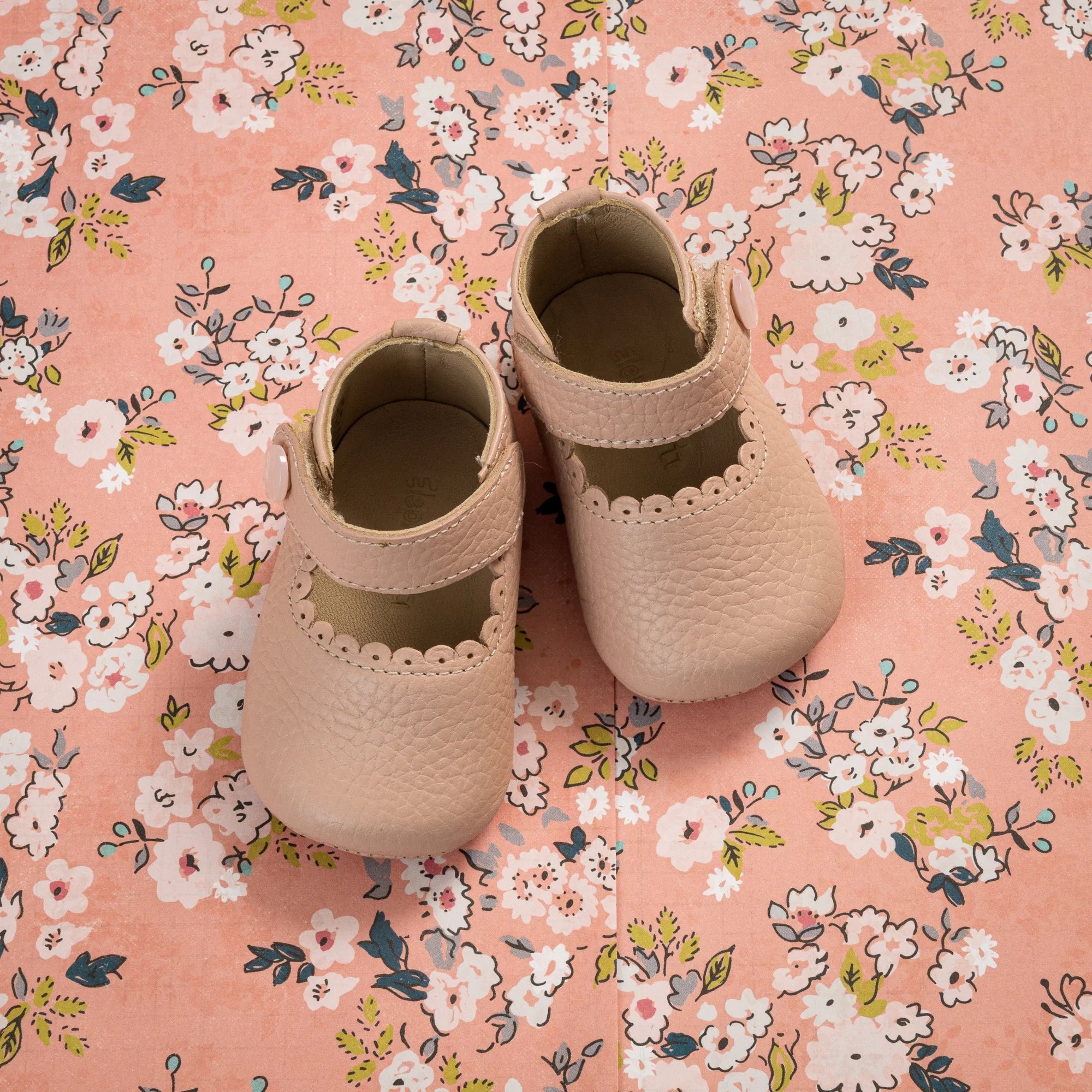 Baby Mary Janes Pink Leather F26