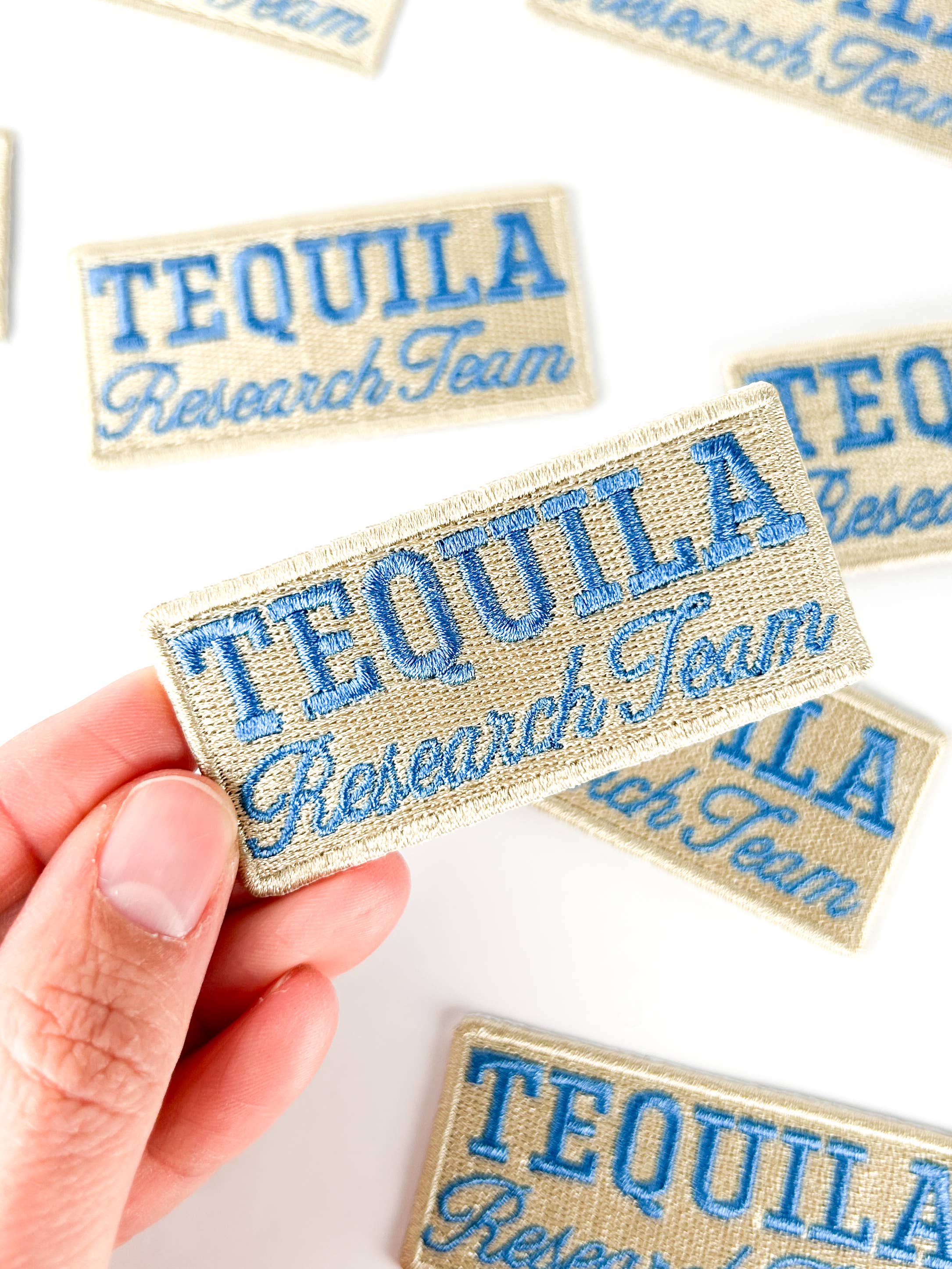 Tequila Research Team Embroidered Patch Funny Drinking Iron