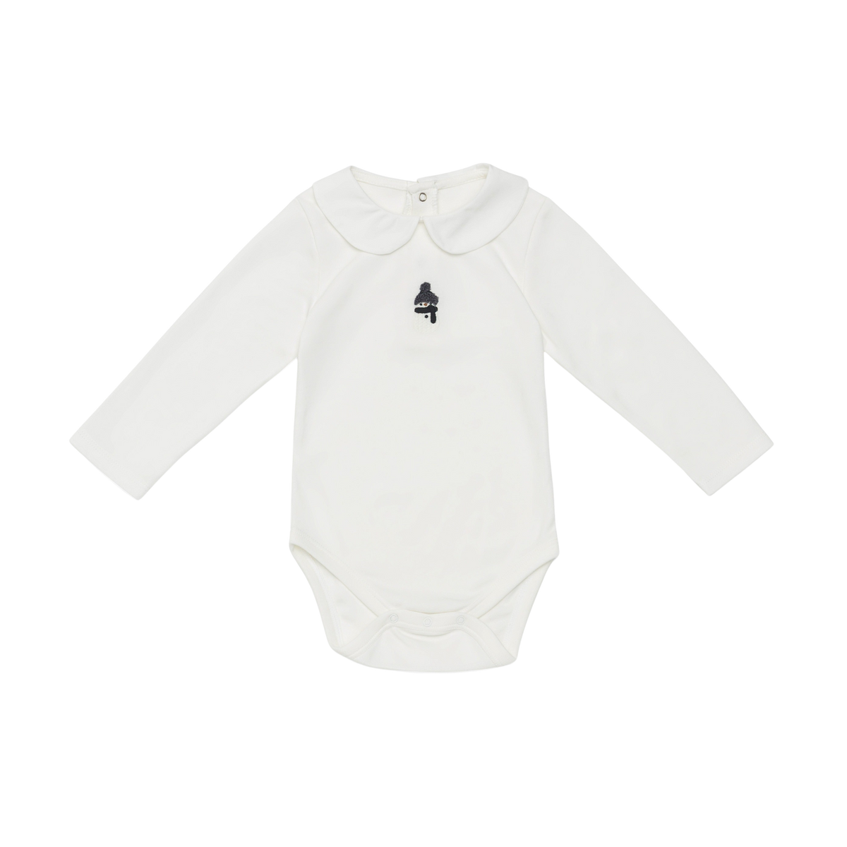 Kris Snowman Bodysuit w/ Peter Pan Collar Off White F26
