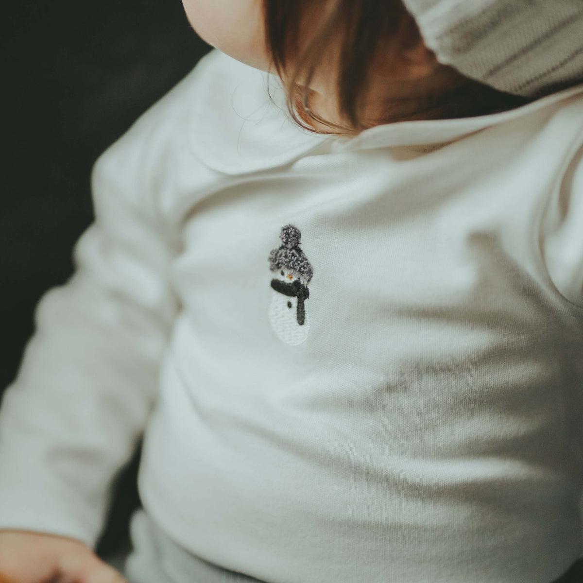 Kris Snowman Bodysuit w/ Peter Pan Collar Off White F26