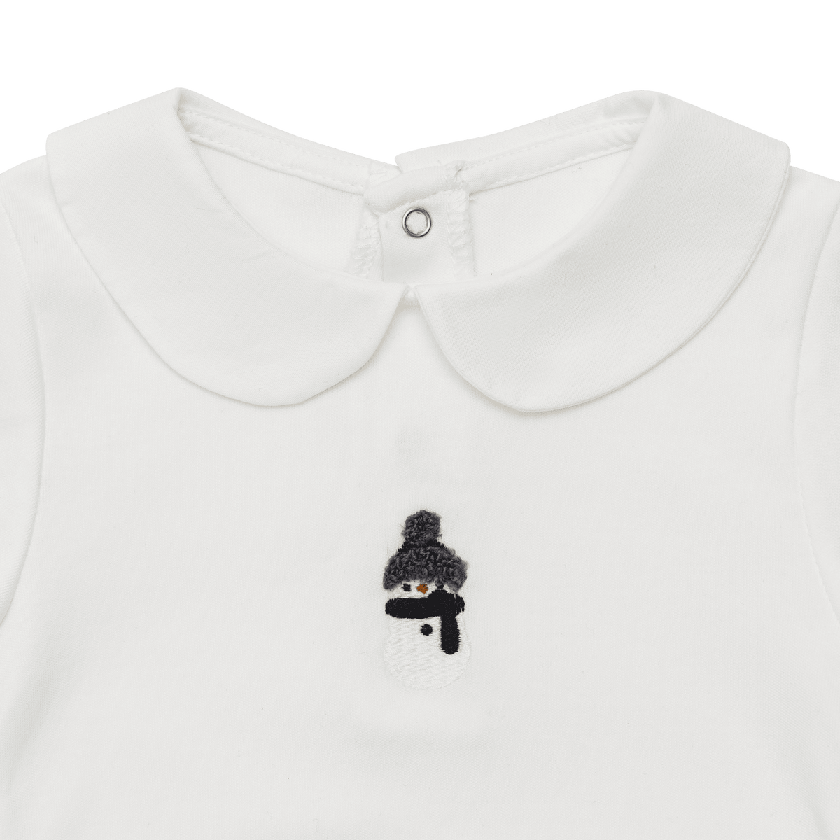 Kris Snowman Bodysuit w/ Peter Pan Collar Off White F26