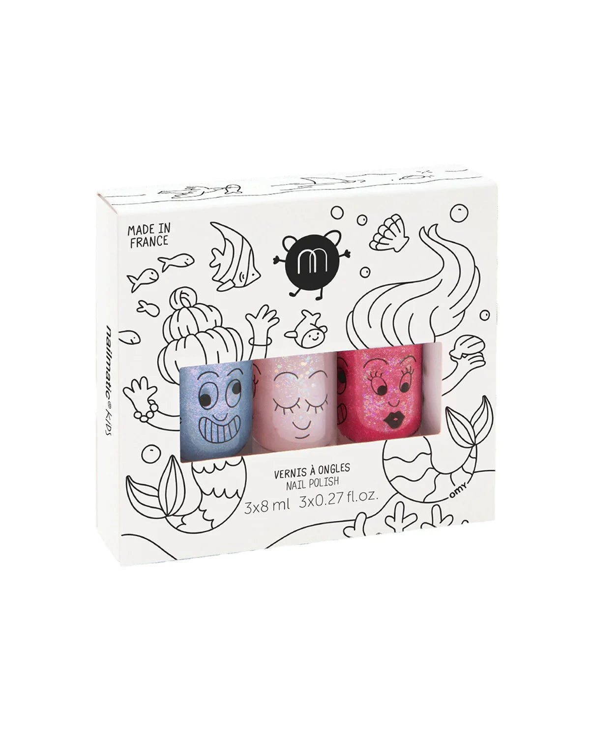 Nail Polish for Kids Set of 3 LAS MERMAID