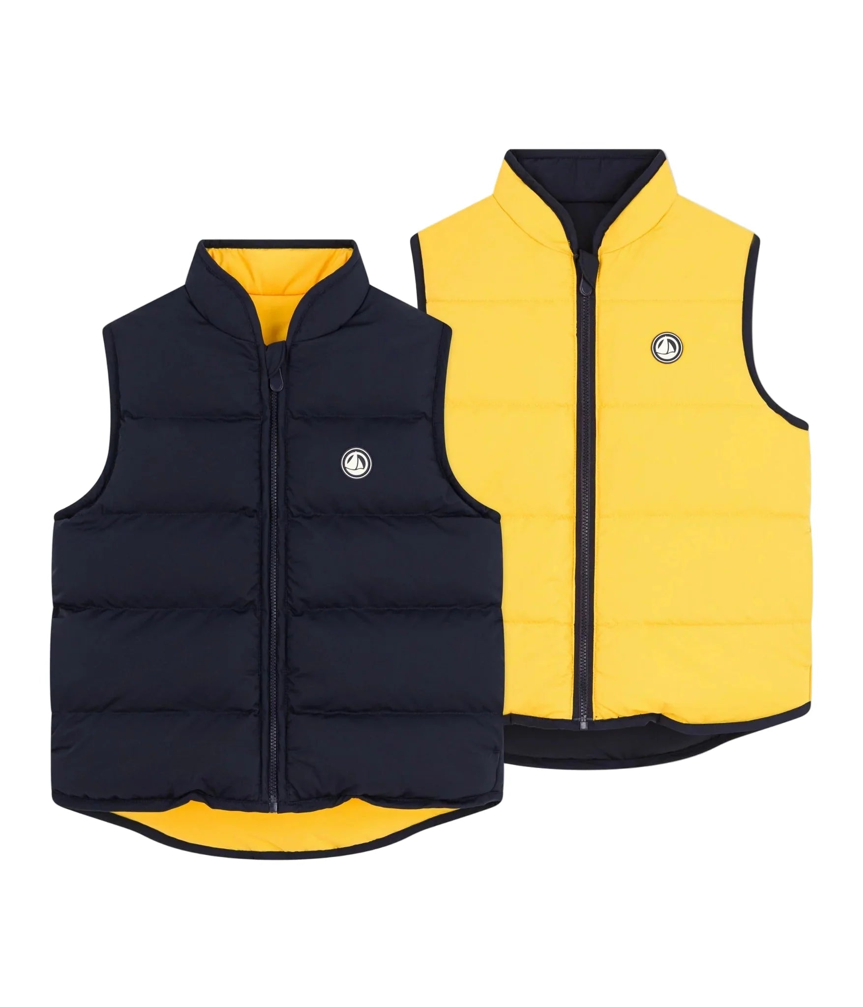 Kid Reversible Vest Navy and Yellow