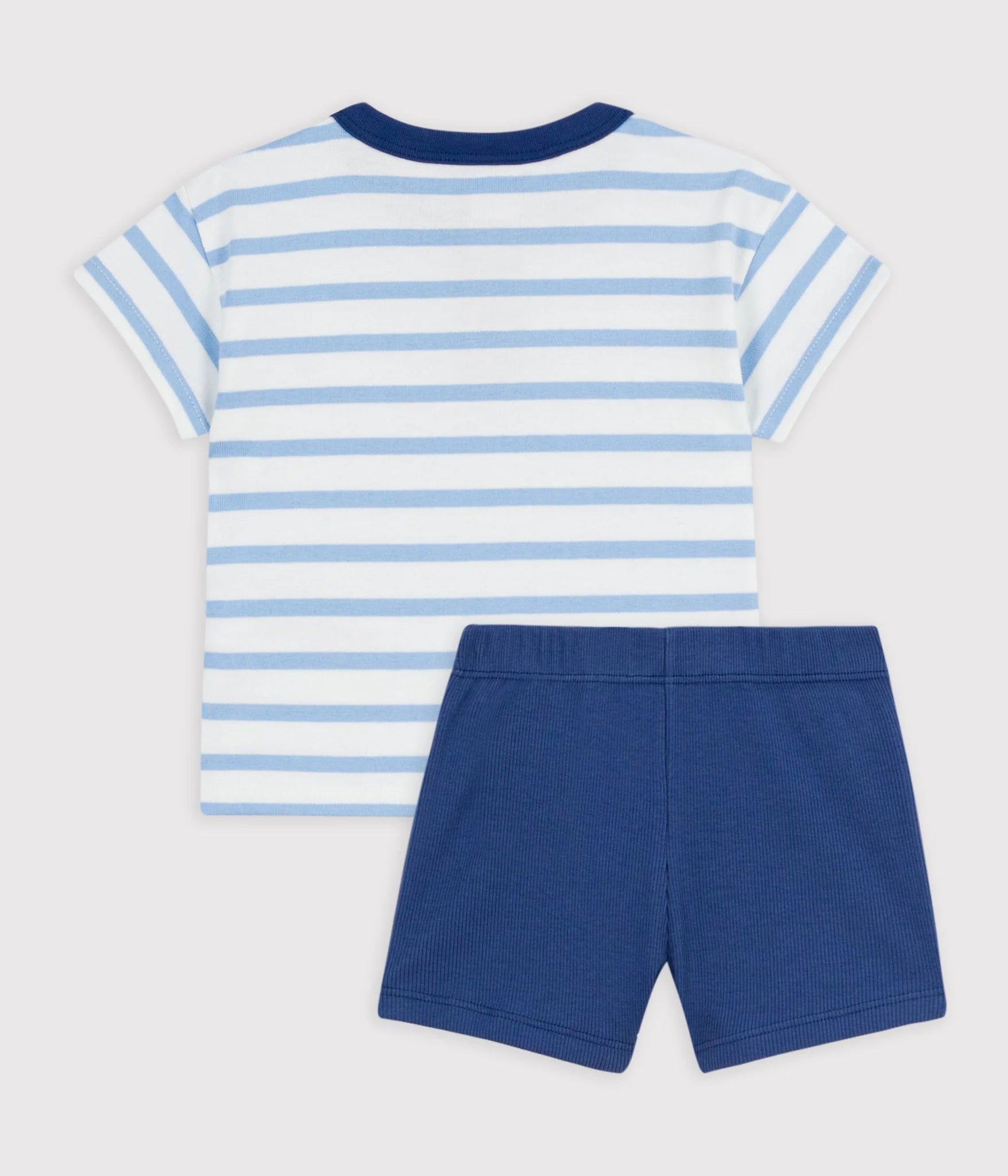 Baby boy 2pc set ss stripe tee and shorts