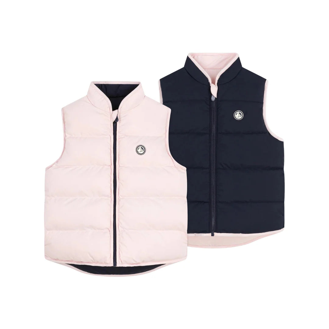 Kid Reversible Vest Pink and Navy