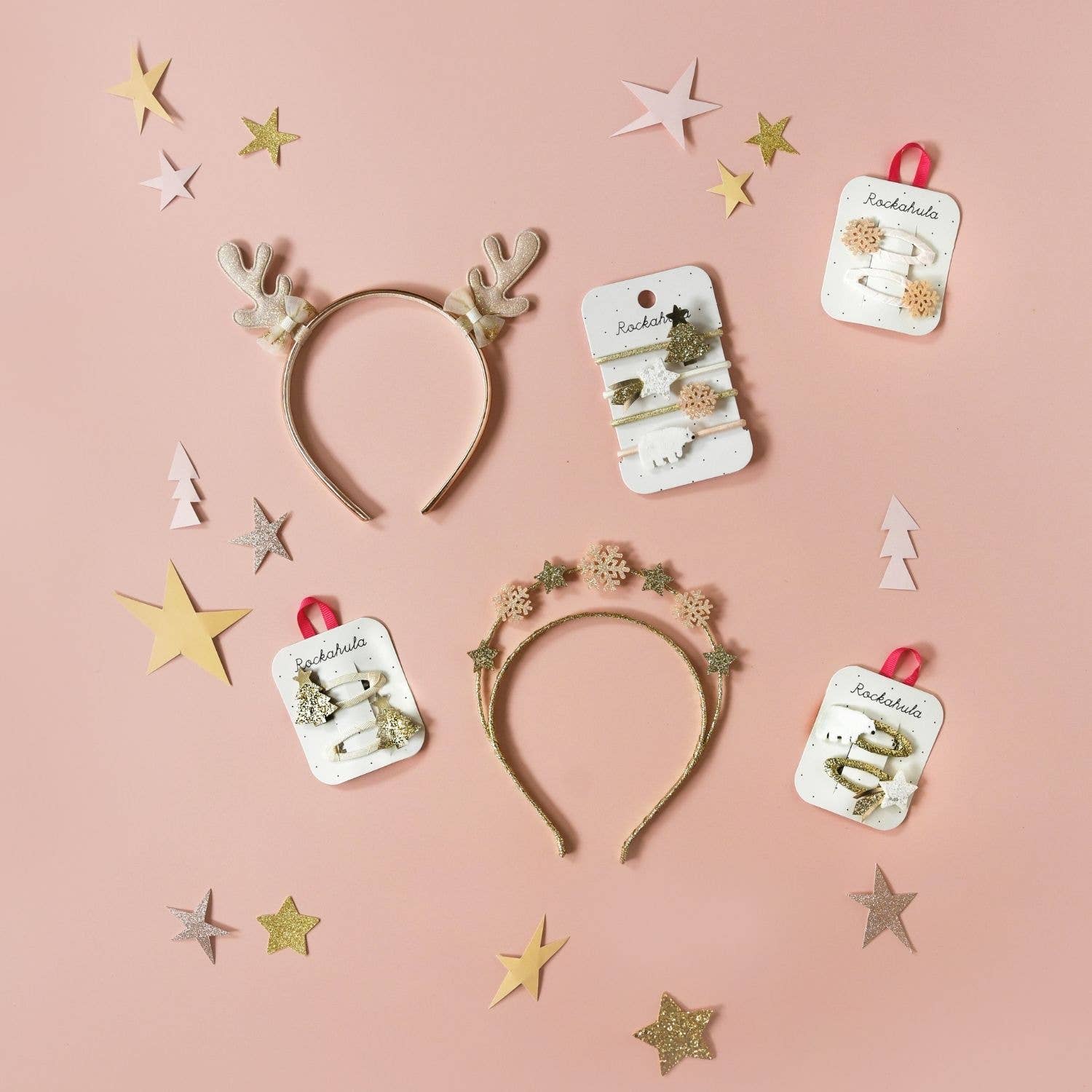 Shimmer Snowflake Clips