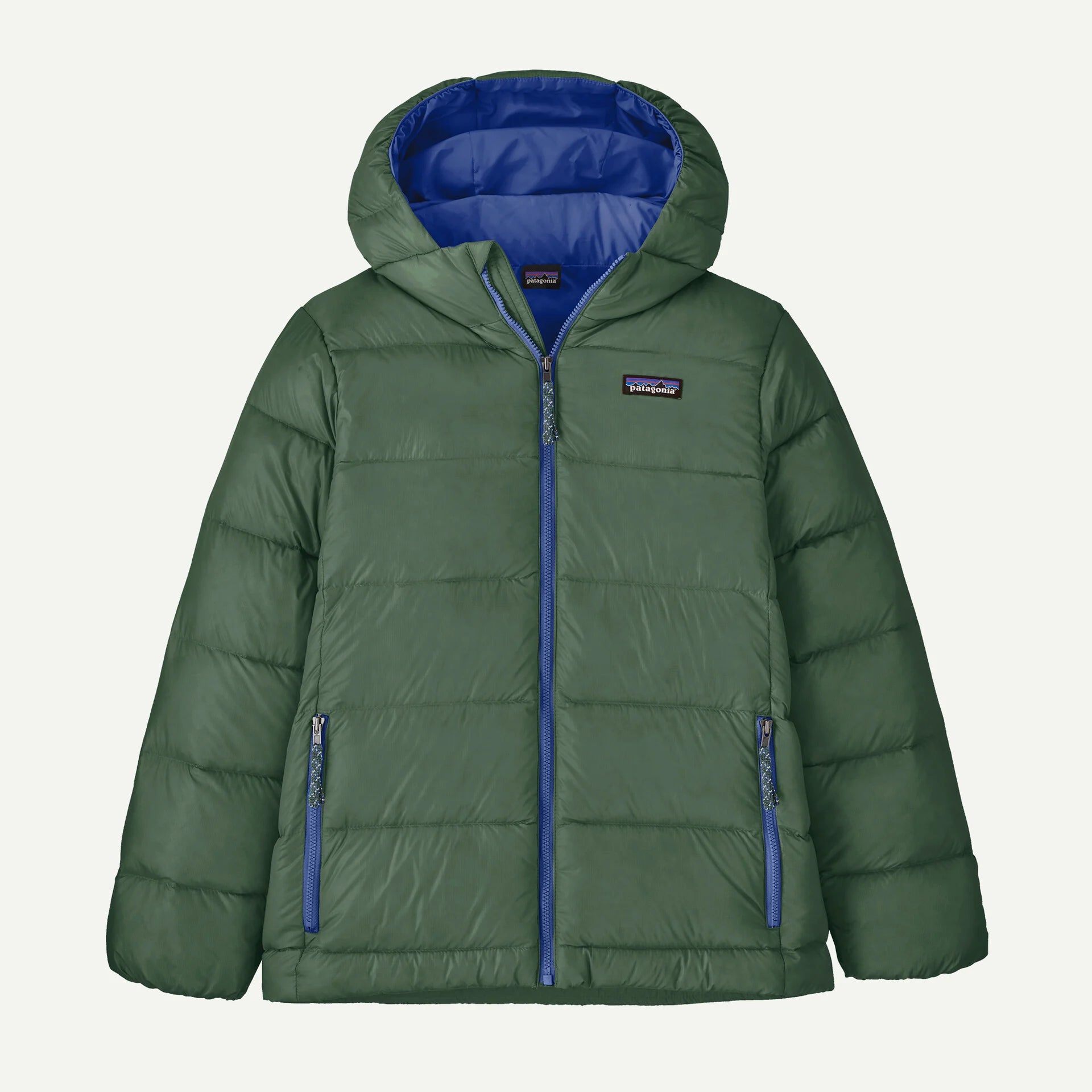 Kids Hi Loft Down Sweater Hoody - canopy Green  F26