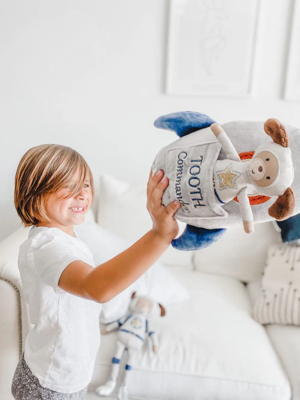 Spaceship Tooth Commander Pillow and Doll Set