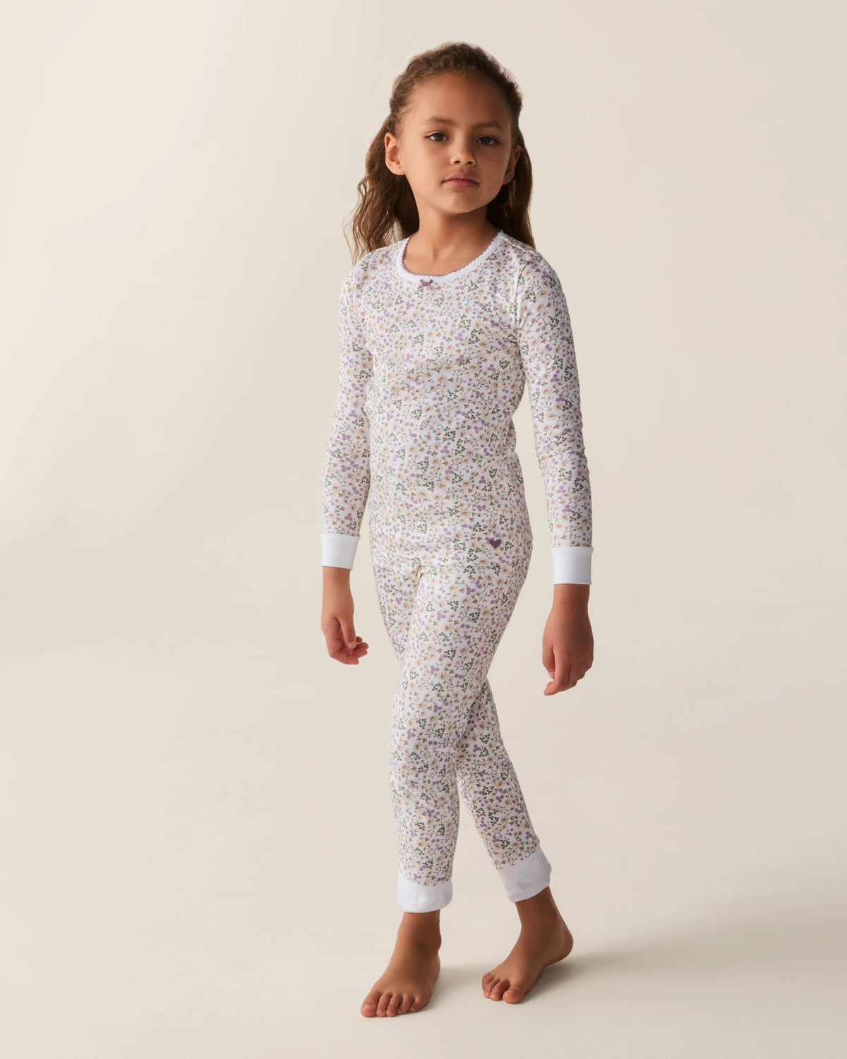 Kid's Pima Snug Fit Pajama Set in Meadow Bloom