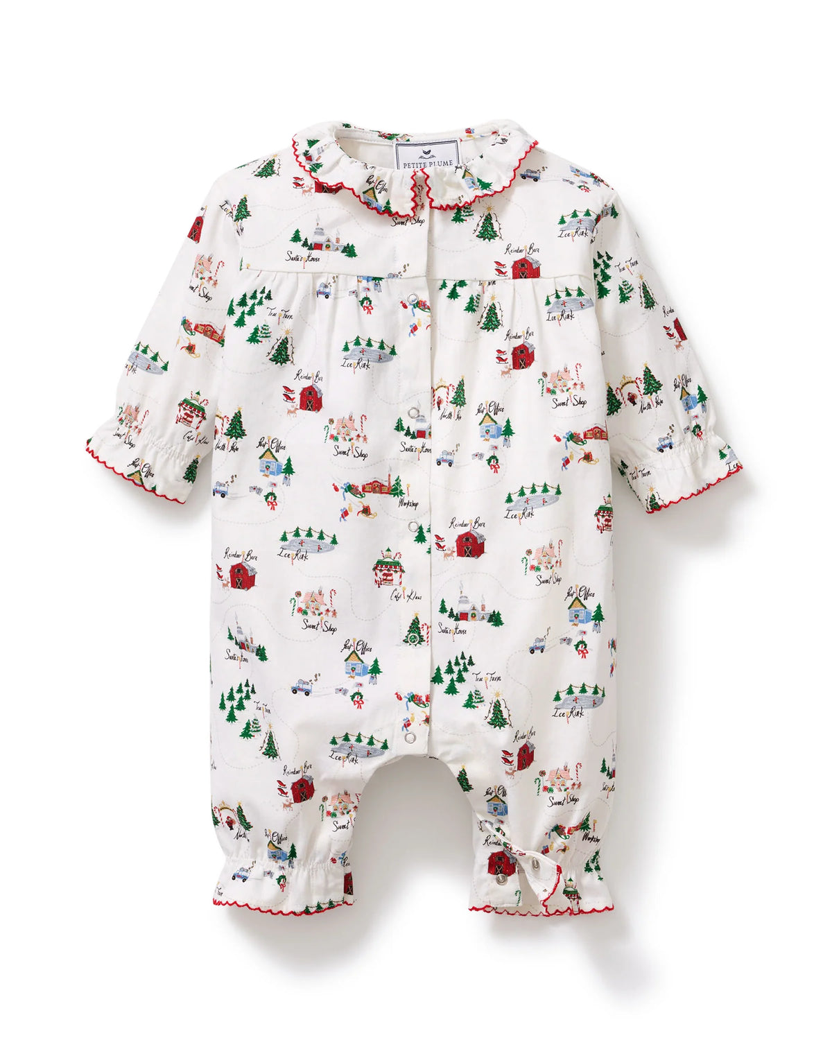 Baby Twill Madeline Romper in North Pole Chronicles