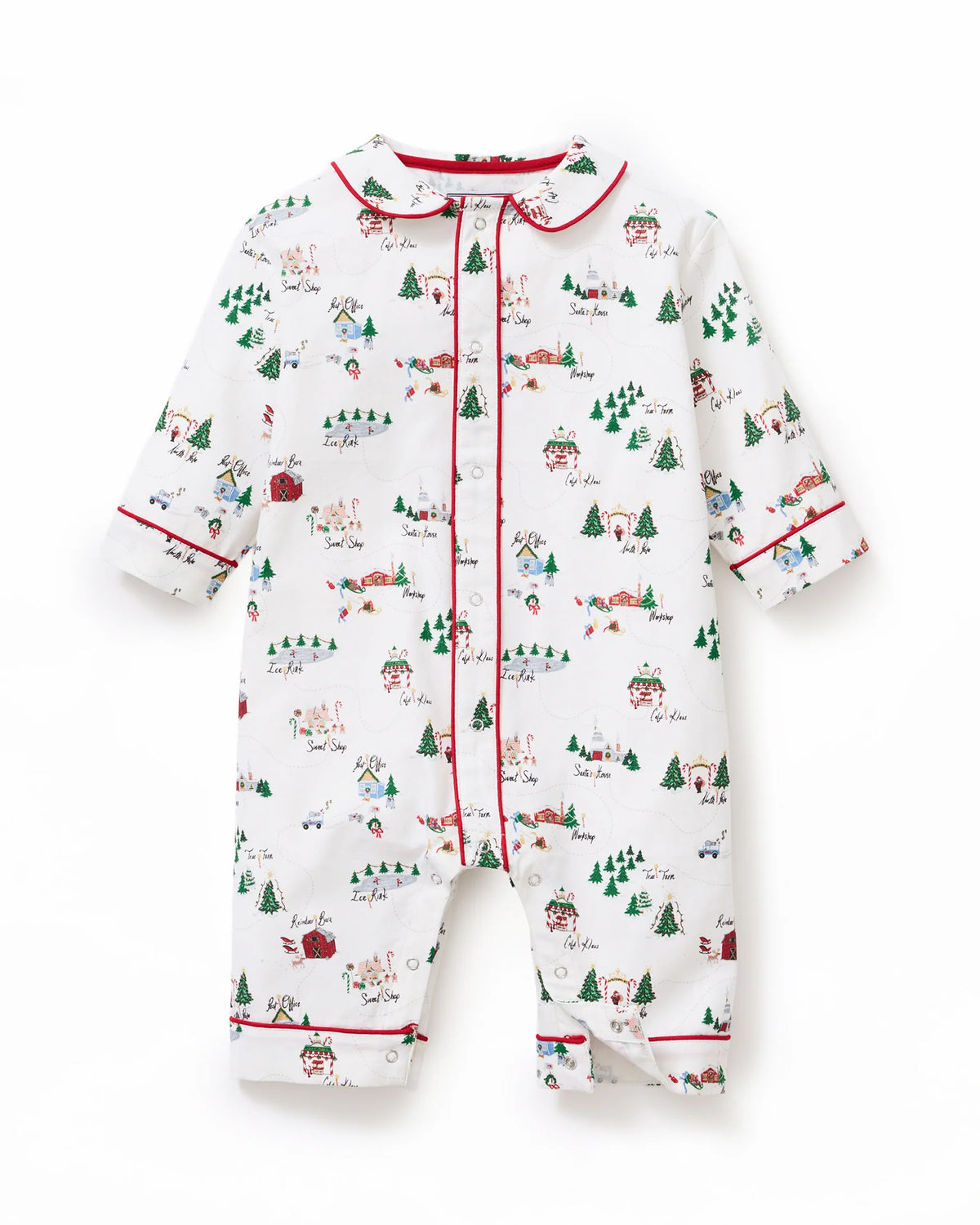 Baby's Twill Cambridge Romper in North Pole Chronicles
