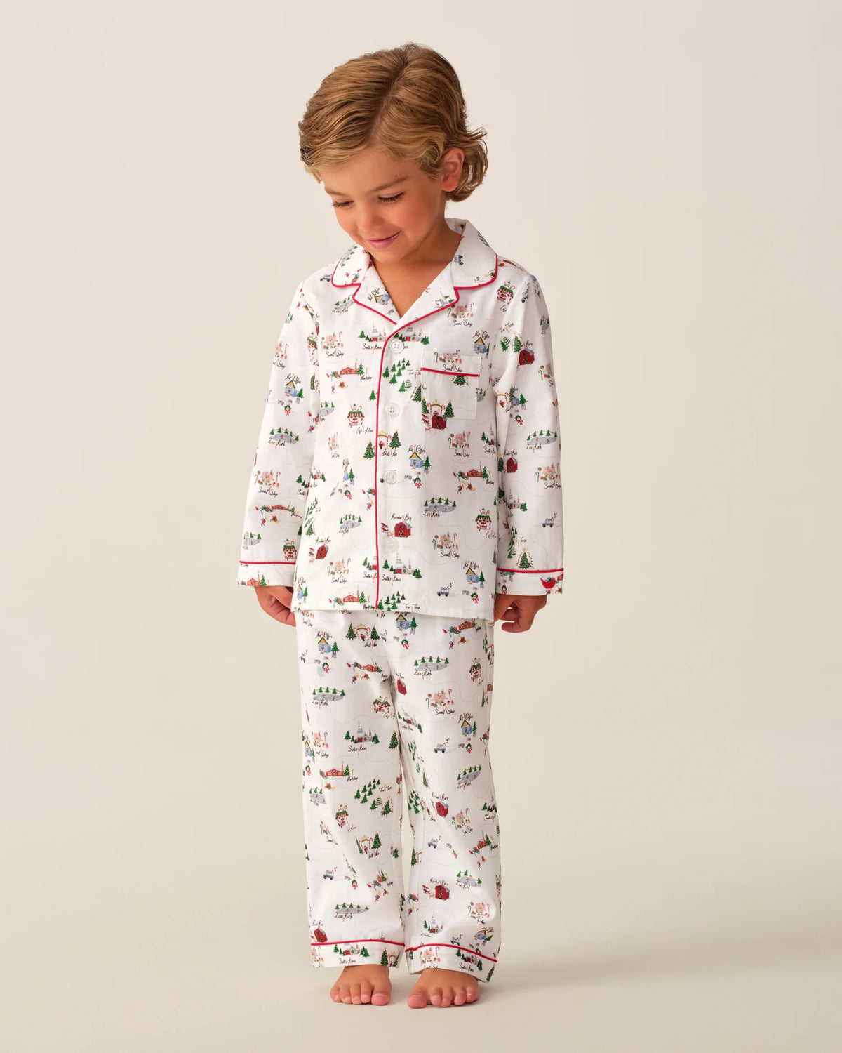 Kid's Twill Pajama Set in North Pole Chronicles