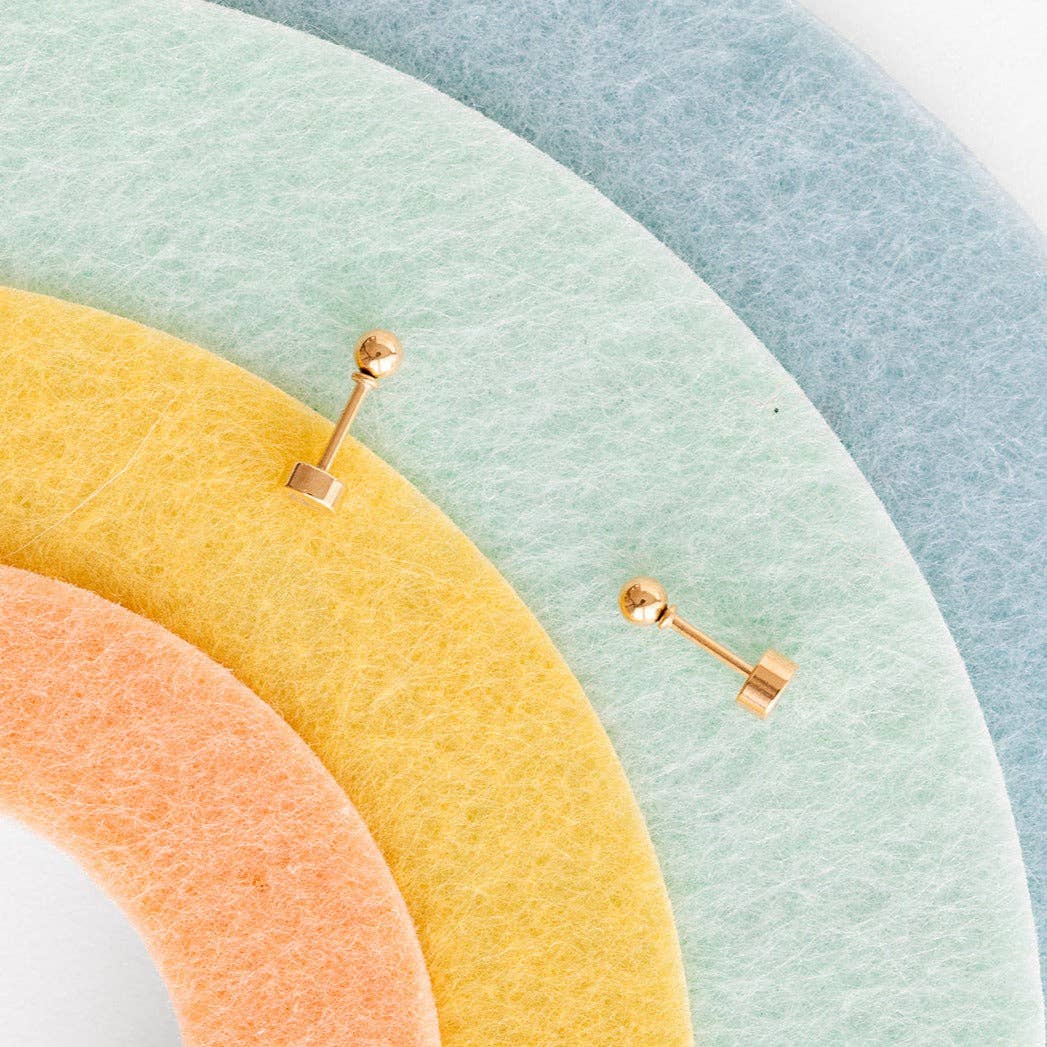 Gold Ball Earrings