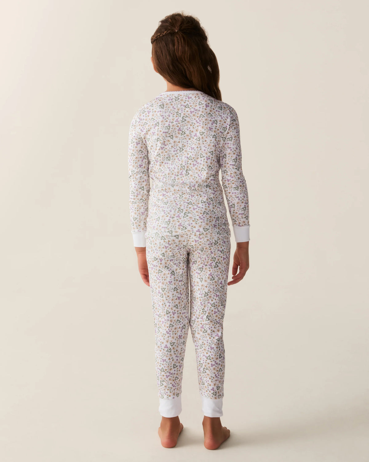 Kid's Pima Snug Fit Pajama Set in Meadow Bloom