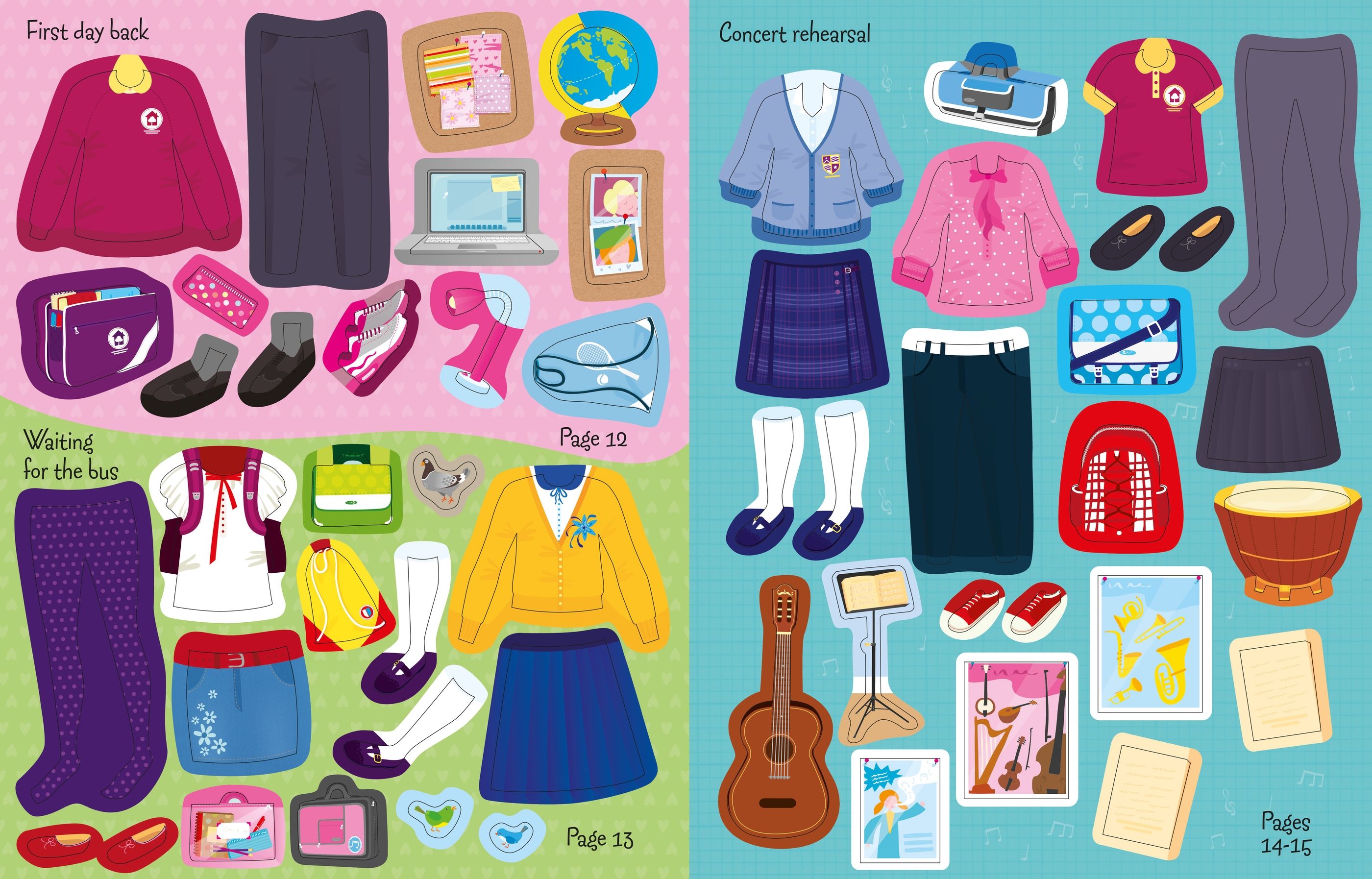 Sticker Dolly Dressing Back to School