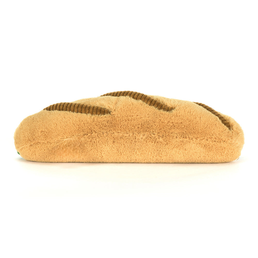 Amuseables Caprese Baguette with accessories - a huggable and durable toy for kids who love gourmet-themed imaginative play.