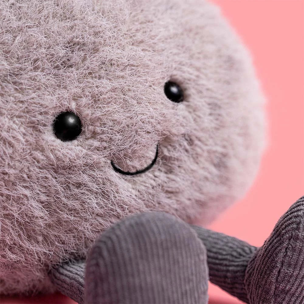 JellyCat's Amuseable Pebble SS26 plush, showcasing her fun-loving personality and active wakeboarding spirit.