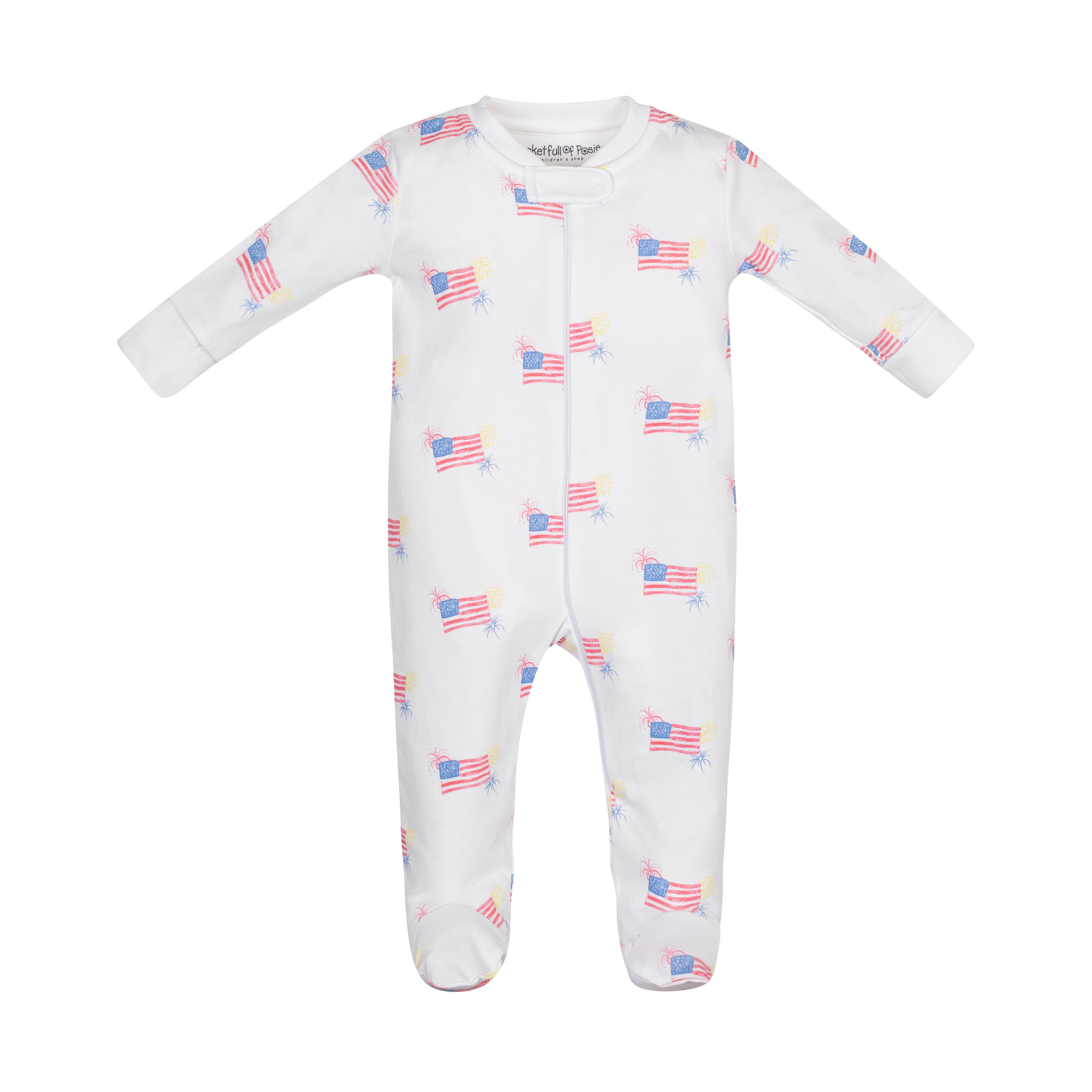 USA Flags Zipper One Piece