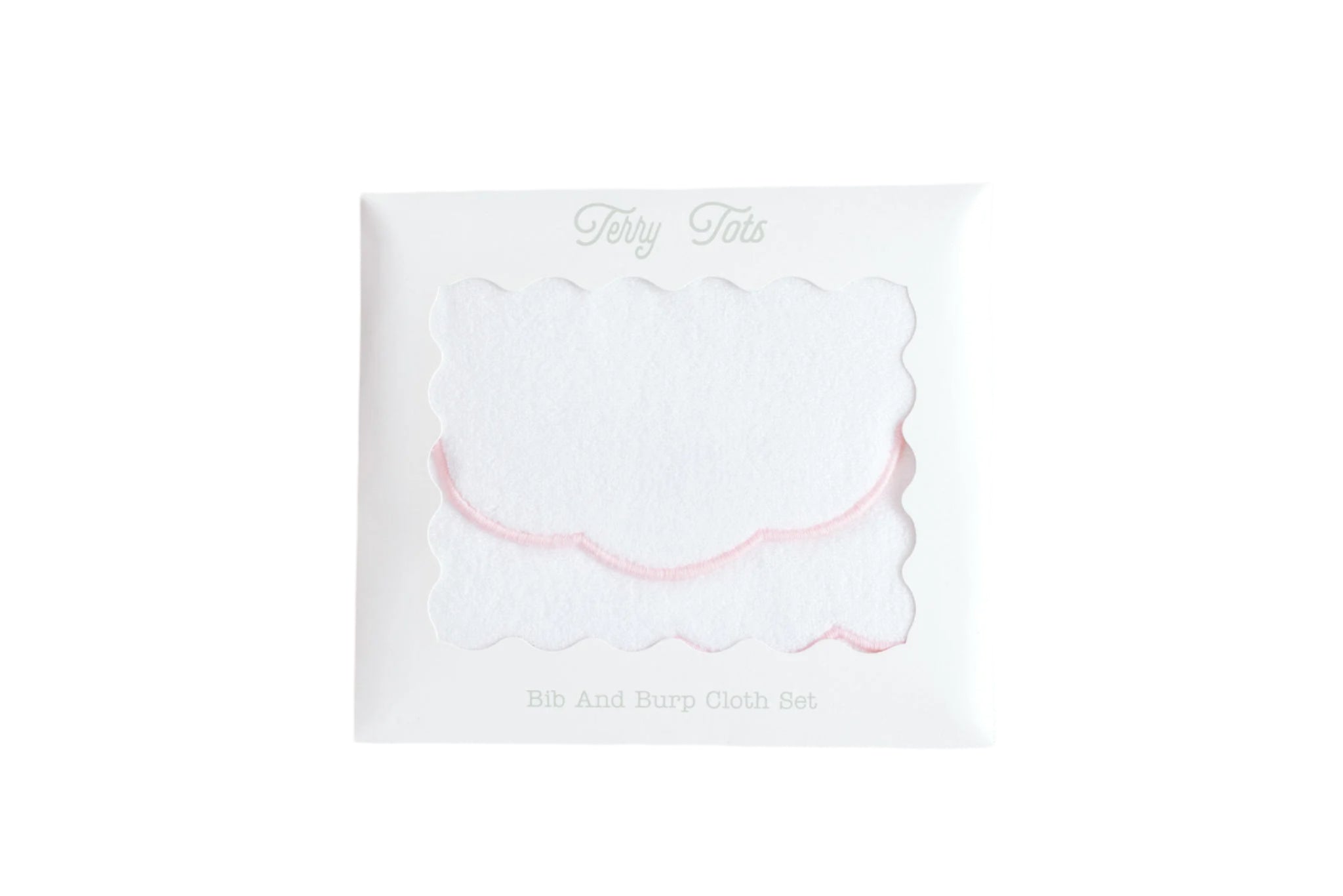 Bib & Burp – Pink Scallops