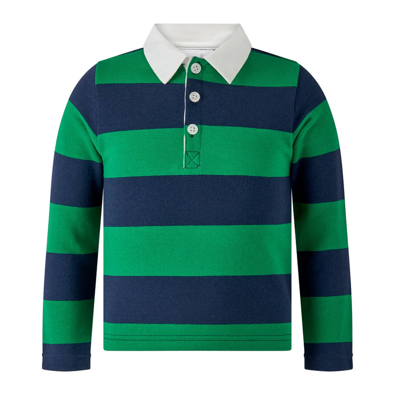 Stripe Rugby Top Navy and Green