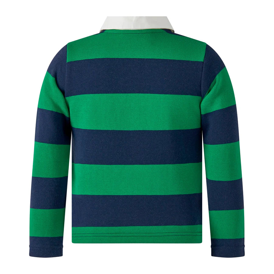 Stripe Rugby Top Navy and Green