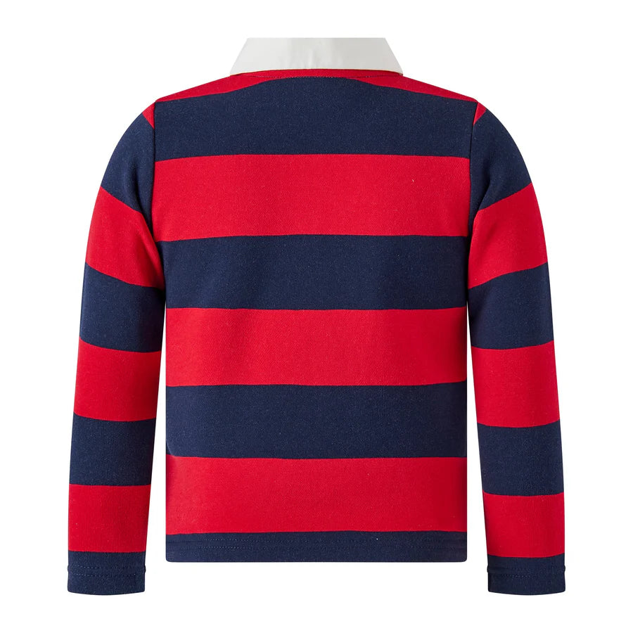 Stripe Rugby Top Navy Red