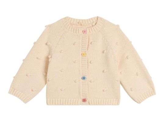 Baby Girl Popcorn Knit Cardigan F26