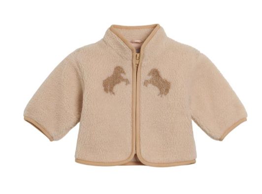 Baby Girl Sherpa Jacket w/ Horse Detail F26
