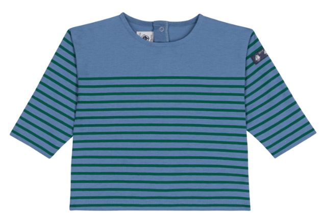 Baby LS Stripe Tee Blue Green F26