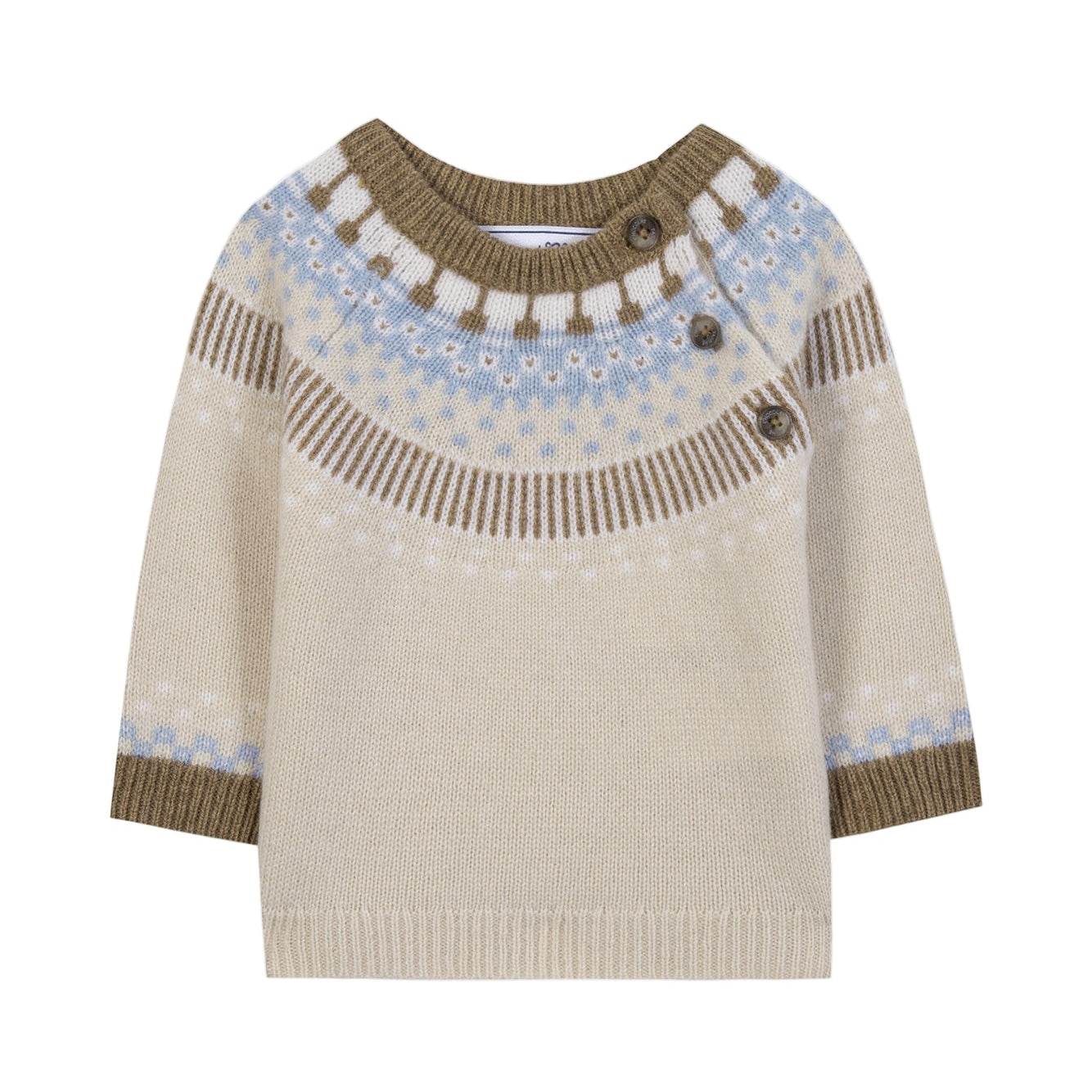 Sweater Beige motive jacquard