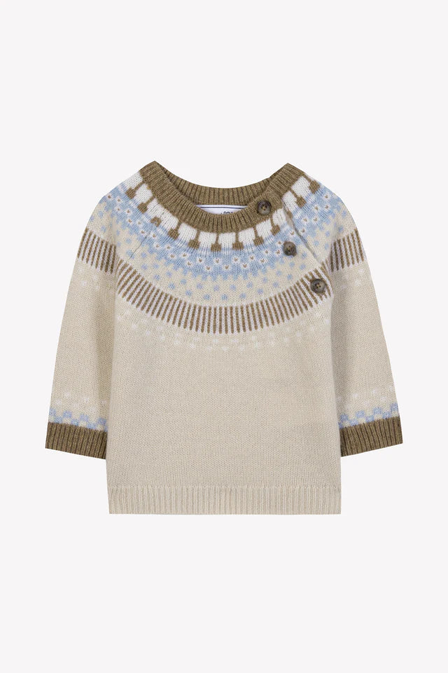 Sweater Beige motive jacquard