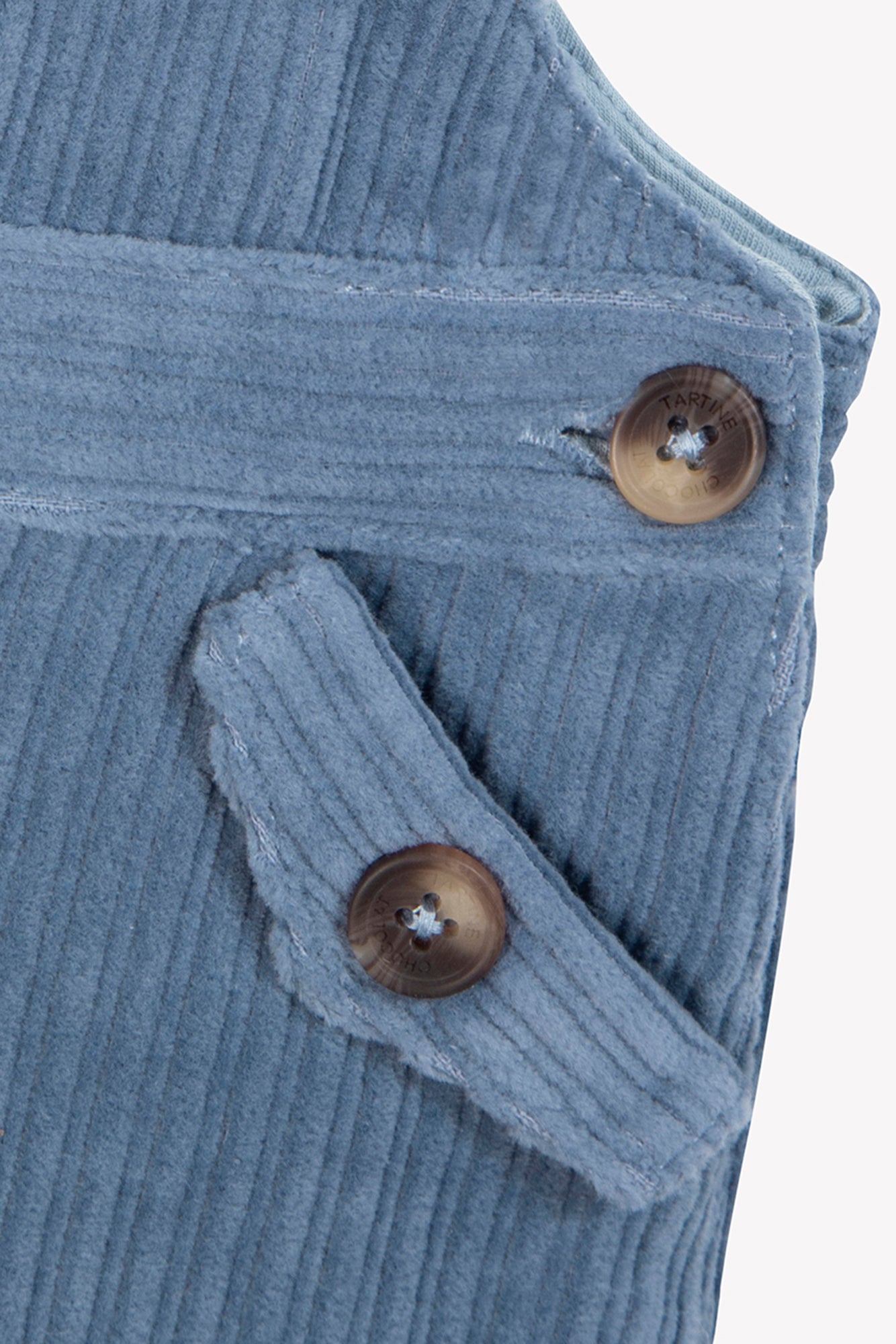 Dungaree long Blue Greyé in Velvet