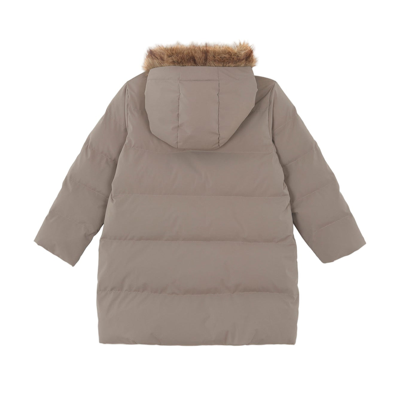Down jacket long Taupe