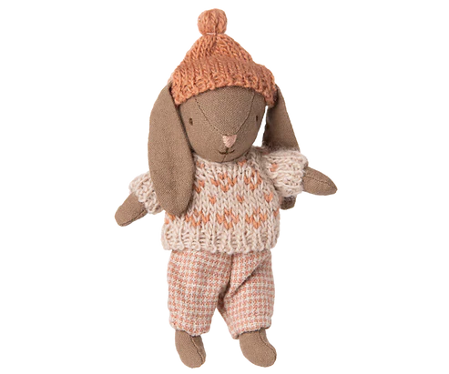 Winter bunny, Micro - Brown - Rose