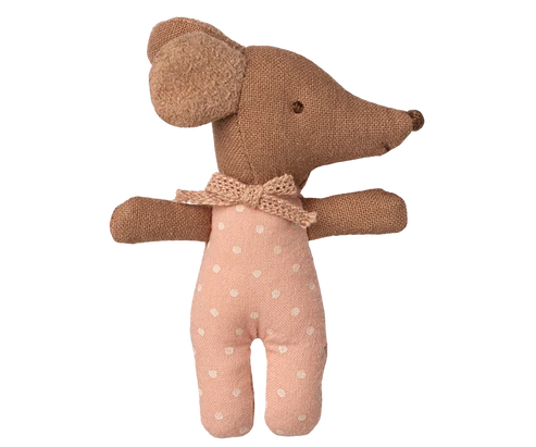 Sleepy wakey baby mouse in matchbox - Rose