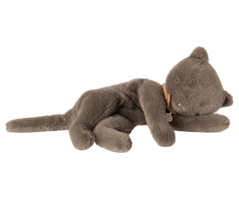 Sleeping kitten plush, Medium - Grey
