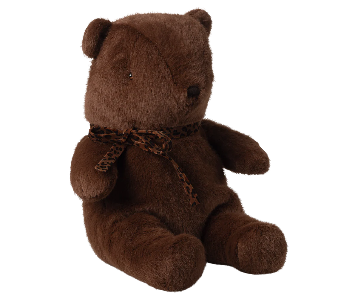Teddy Bear Plush, Medium-Dark Chocolate