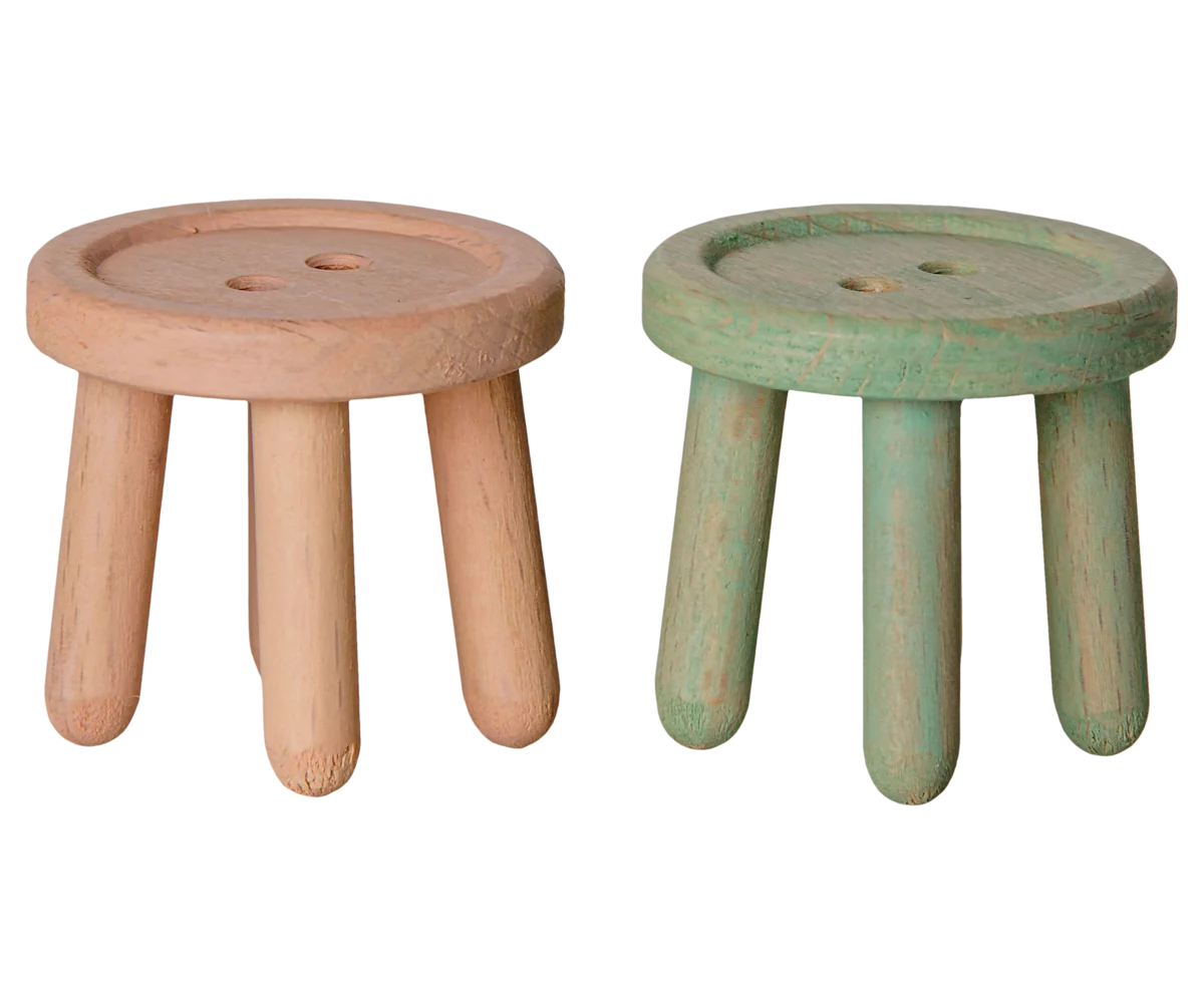 Stool Set, Mouse-Light Mint/Light Rose