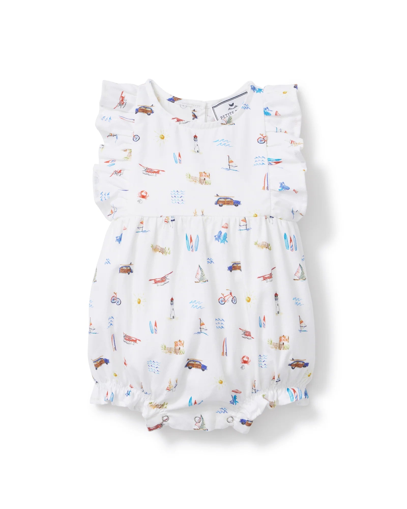 Baby's Twill Ruffled Romper in Summer Nostalgia