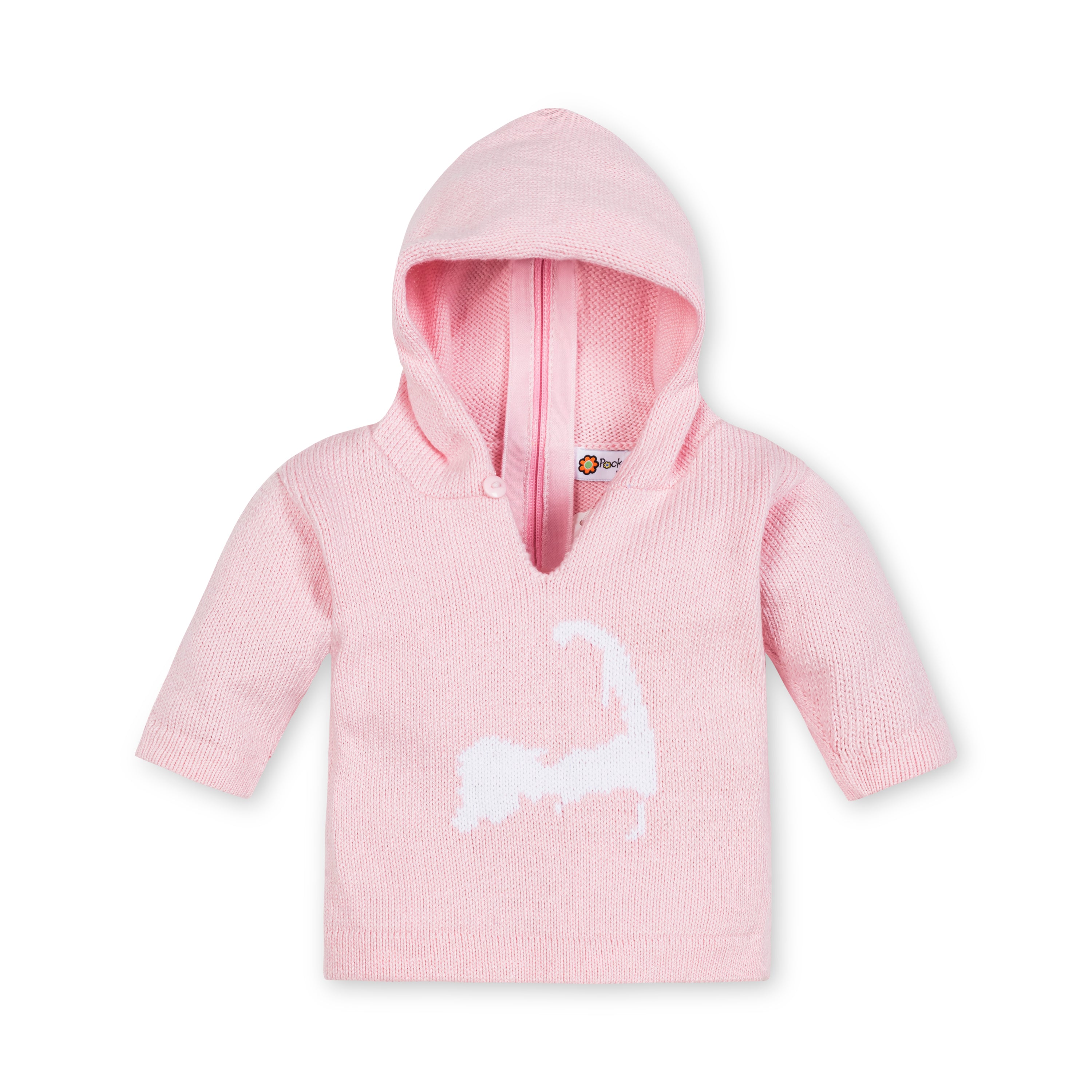 Cape Cod Sweater Zip Up The Back - Pink