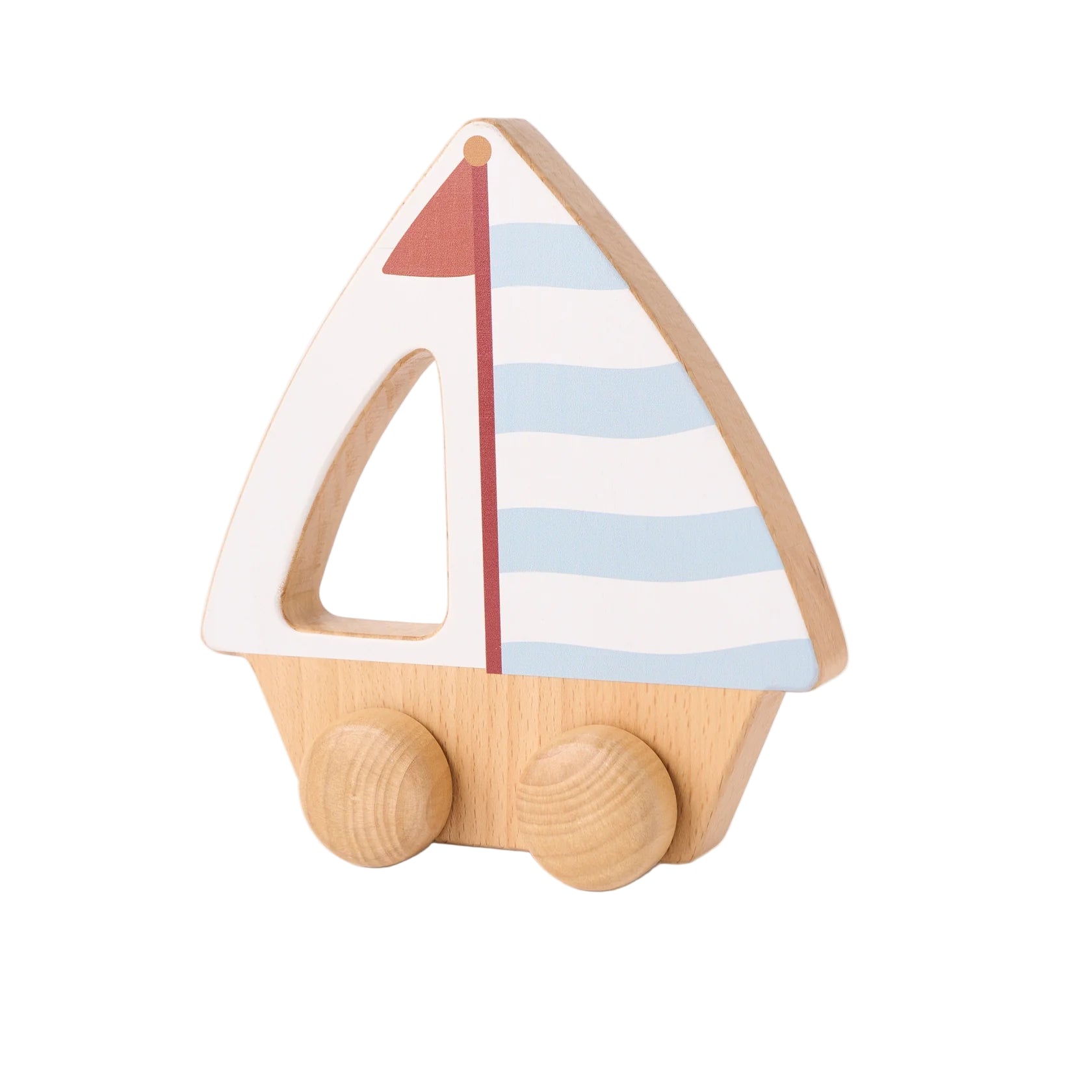Wooden Push Toy Sail Boat