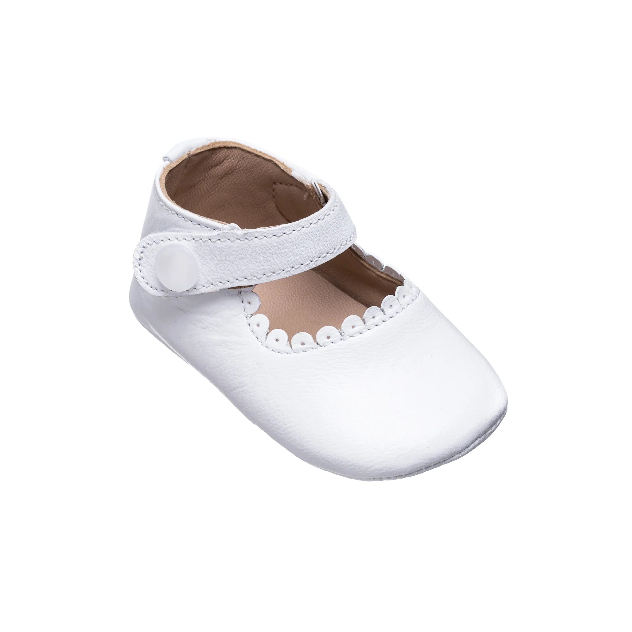 Baby Mary Janes White Leather F26