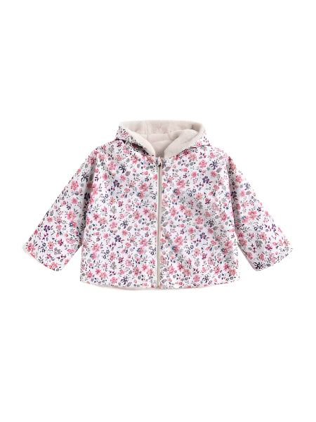 Felvet Reversible Coat in Cream Wild Flowers